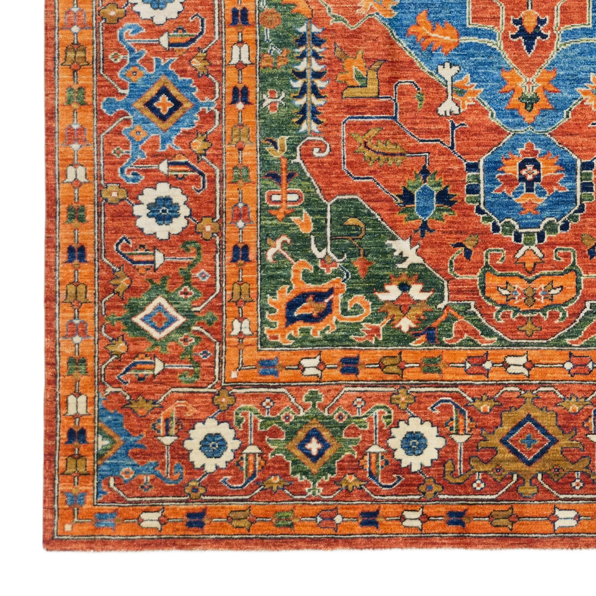 6' 7 x 9' 2 Hand Knotted Kazak Rug