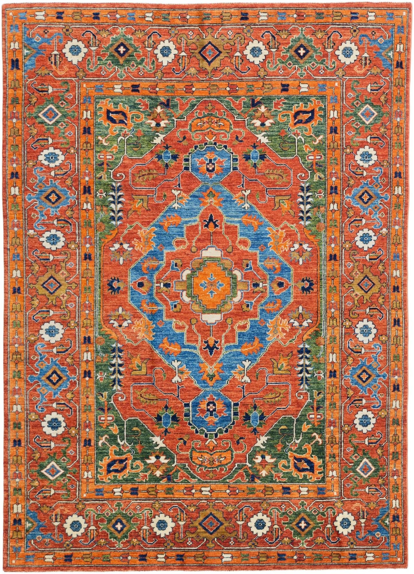 6' 7 x 9' 2 Hand Knotted Kazak Rug