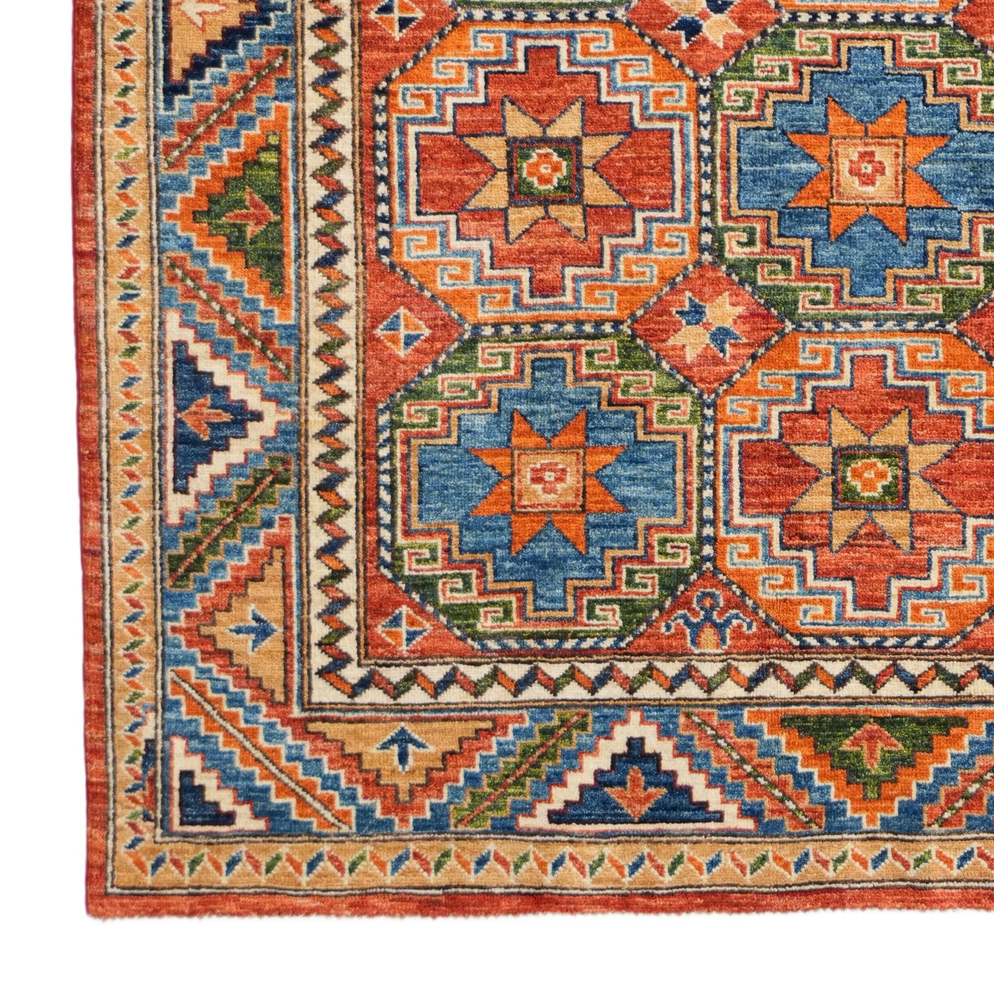 150cm x 195cm Hand Knotted Kazak Rug