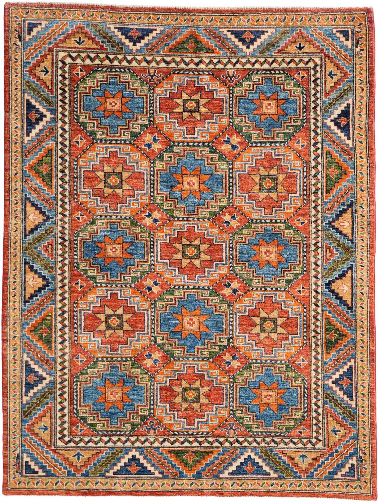 4' 10 x 6' 6 Hand Knotted Kazak Rug