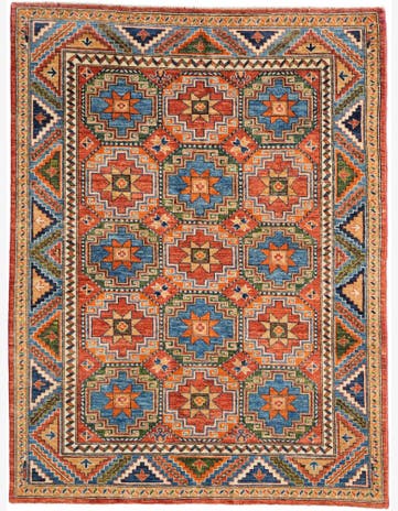 4' 10 x 6' 6 Hand Knotted Kazak Rug
