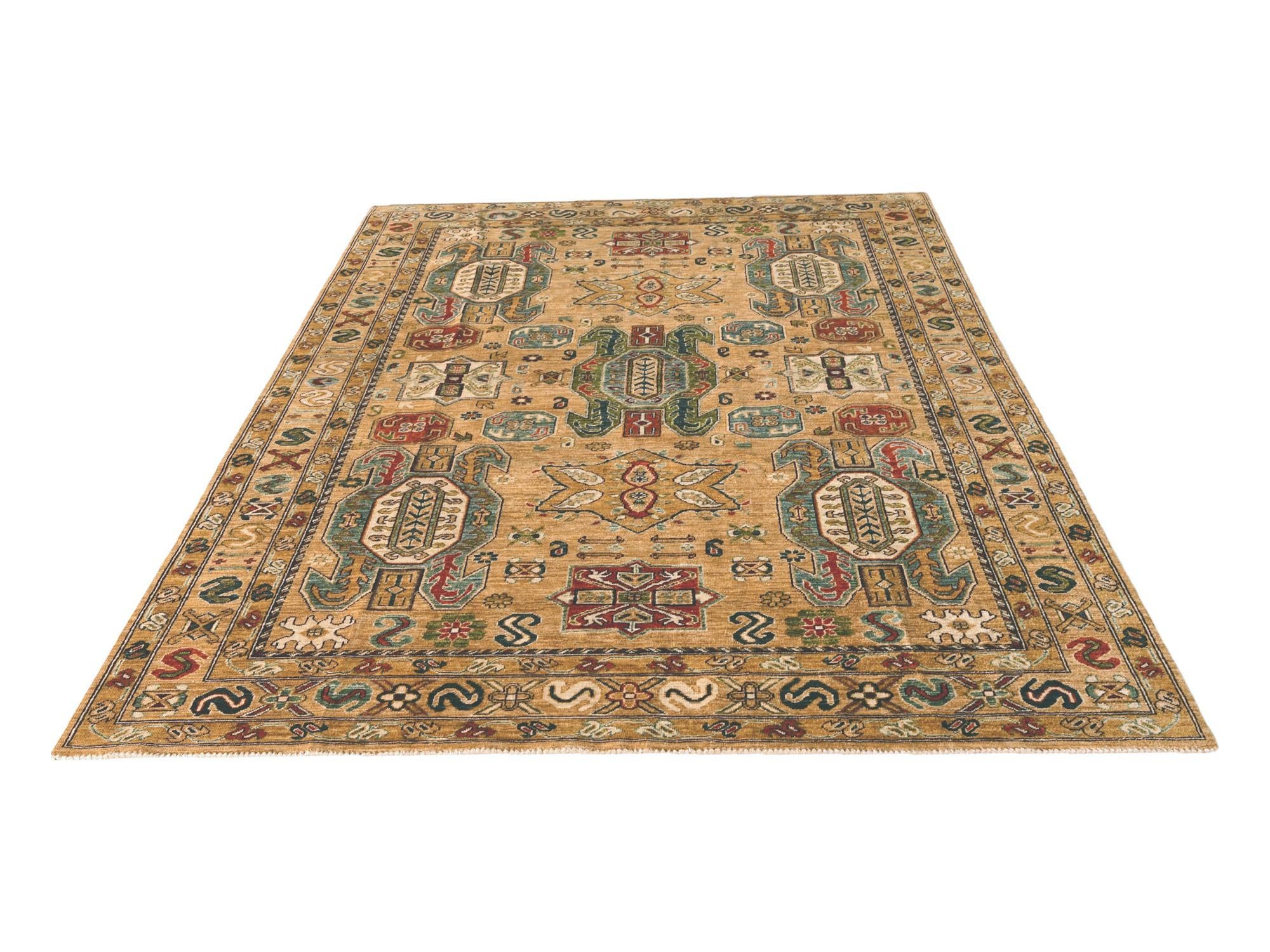 6' 9 x 10' 4 Hand Knotted Kazak Rug