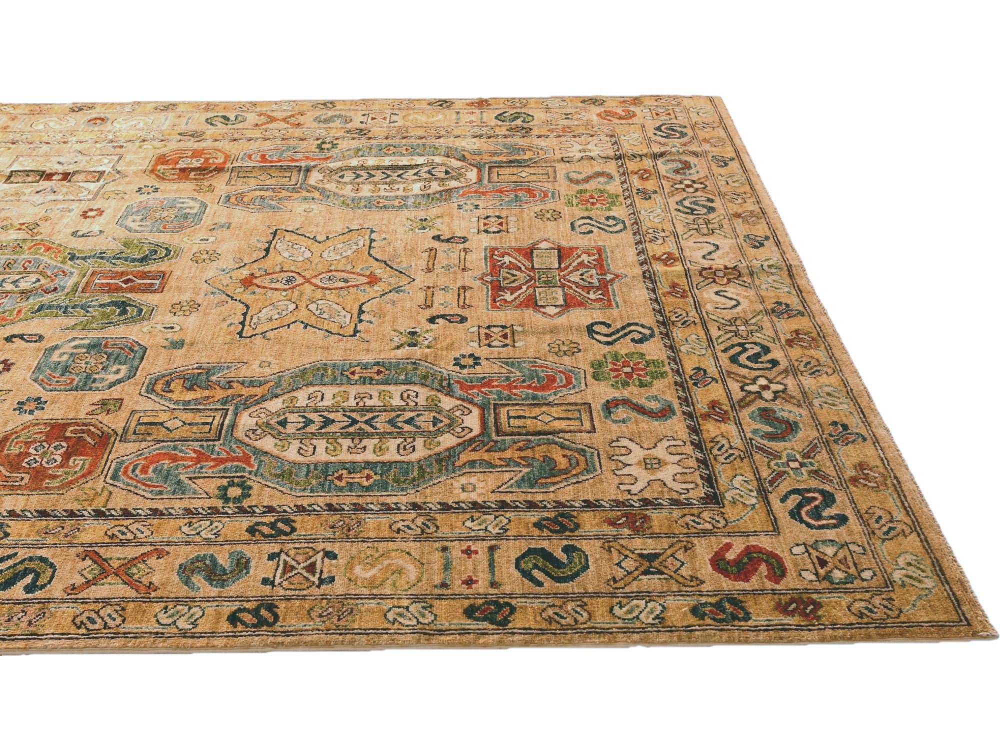 6' 9 x 10' 4 Hand Knotted Kazak Rug
