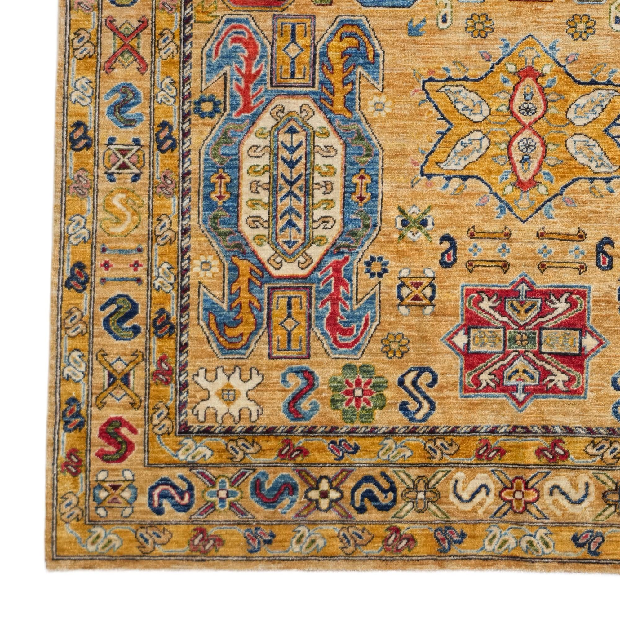 6' 9 x 10' 4 Hand Knotted Kazak Rug