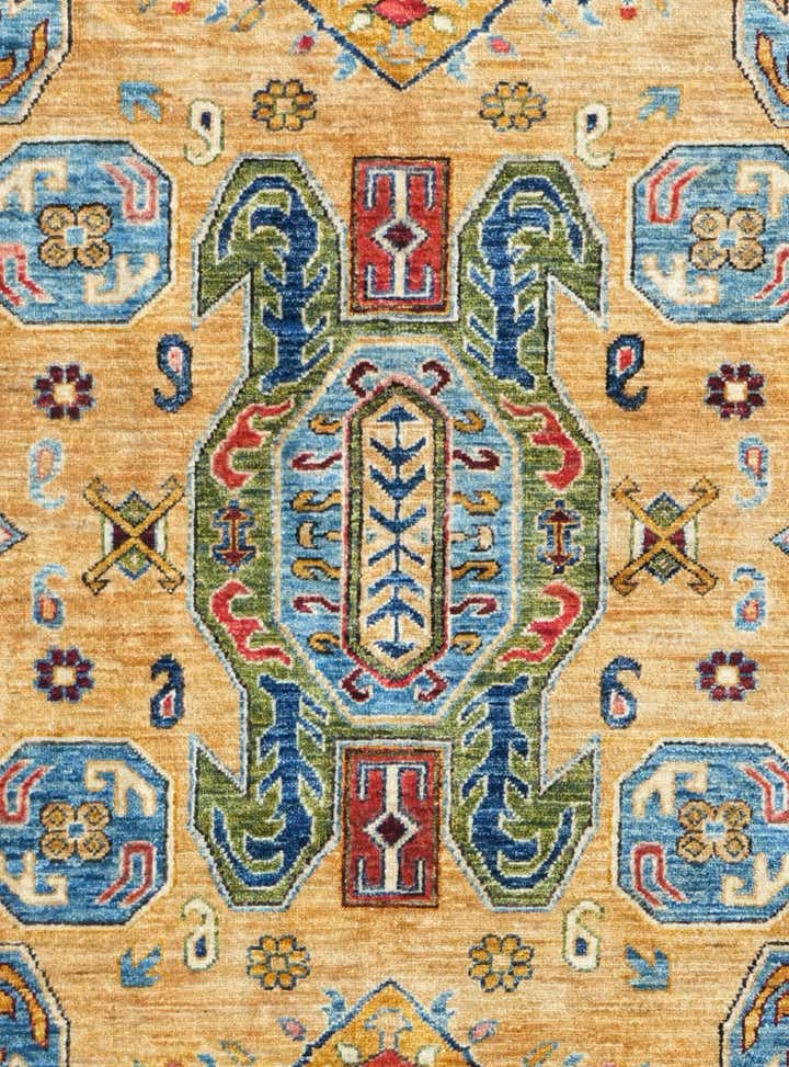 6' 9 x 10' 4 Hand Knotted Kazak Rug