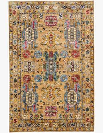 6' 9 x 10' 4 Hand Knotted Kazak Rug