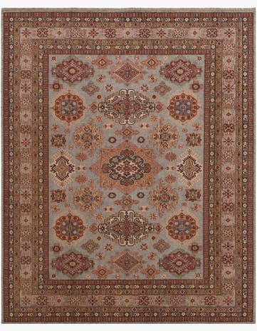 8' 4 x 10' Hand Knotted Kazak Rug