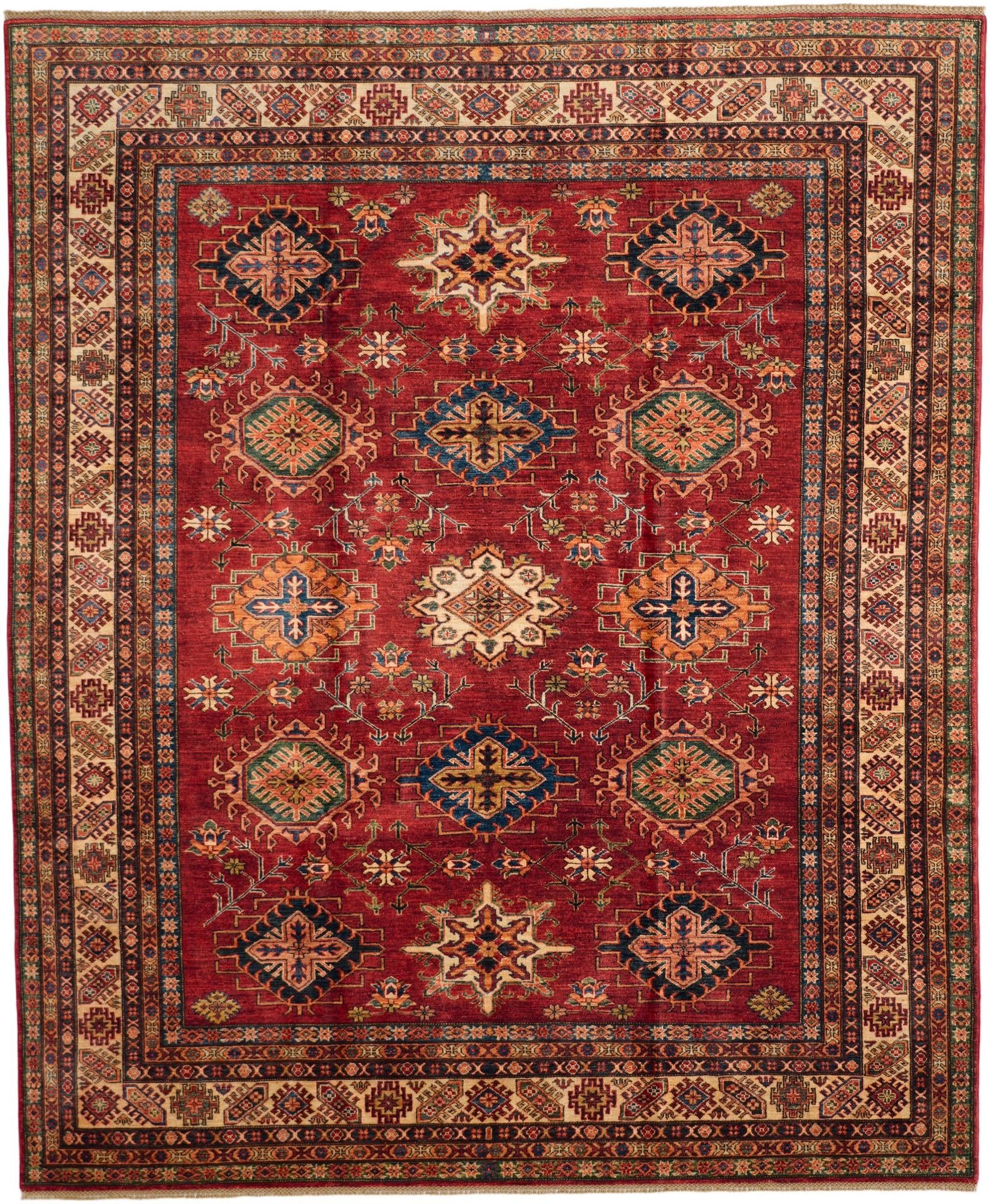 8' 2 x 9' 11 Hand Knotted Kazak Rug