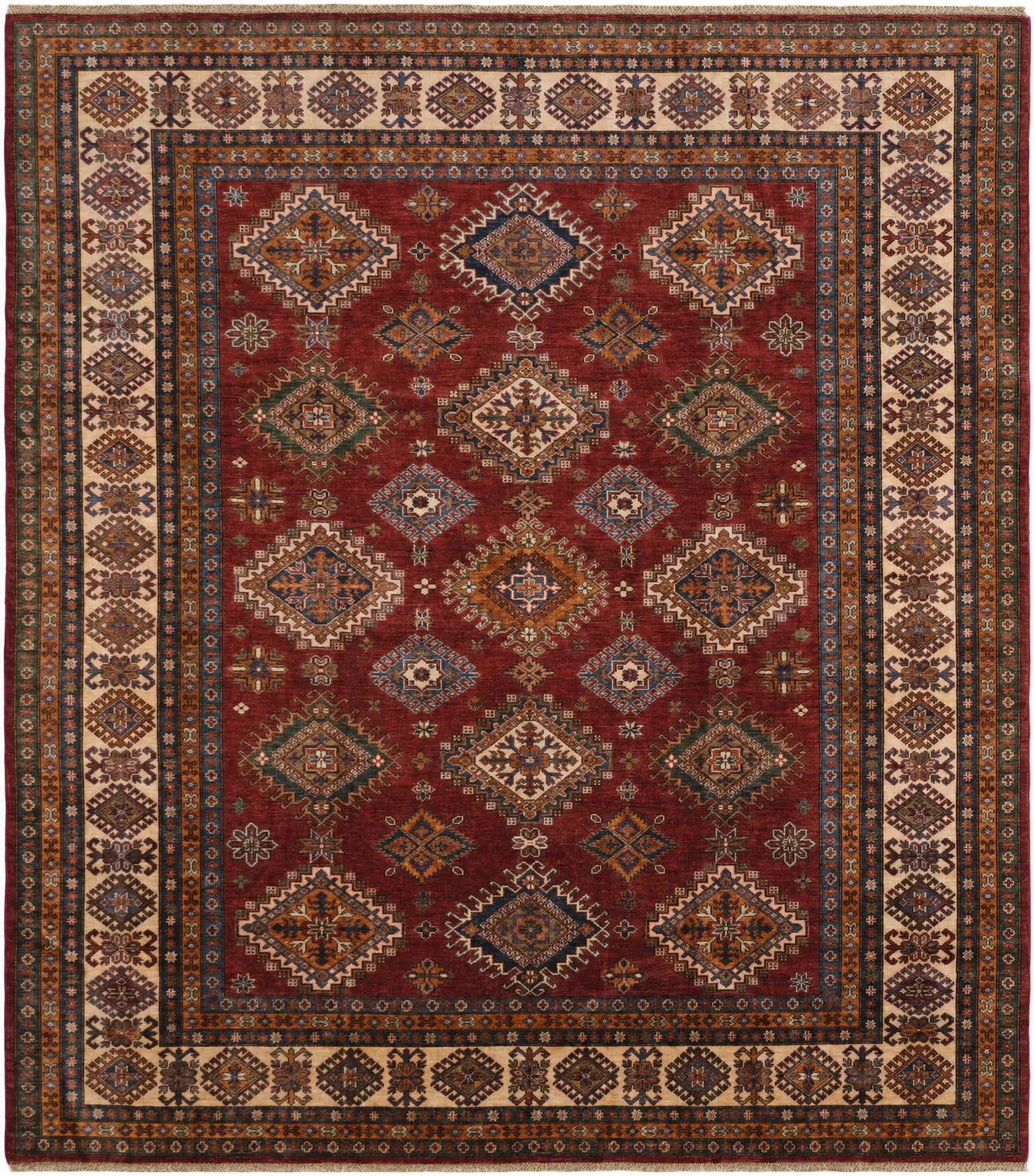 8' 4 x 9' 5 Hand Knotted Kazak Rug