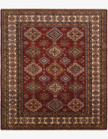 8' 4 x 9' 5 Hand Knotted Kazak Rug