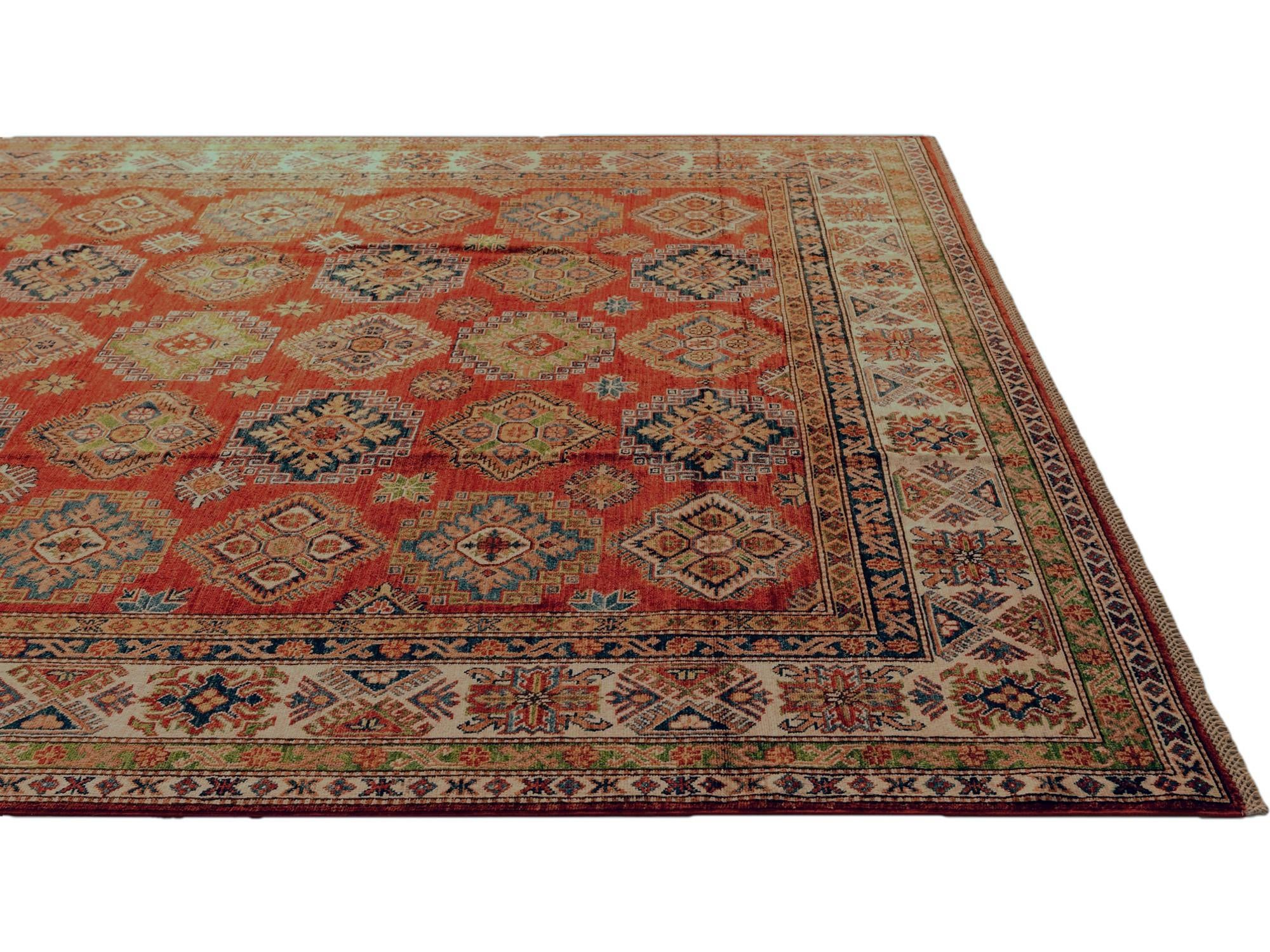 8' 2 x 9' 7 Hand Knotted Kazak Rug