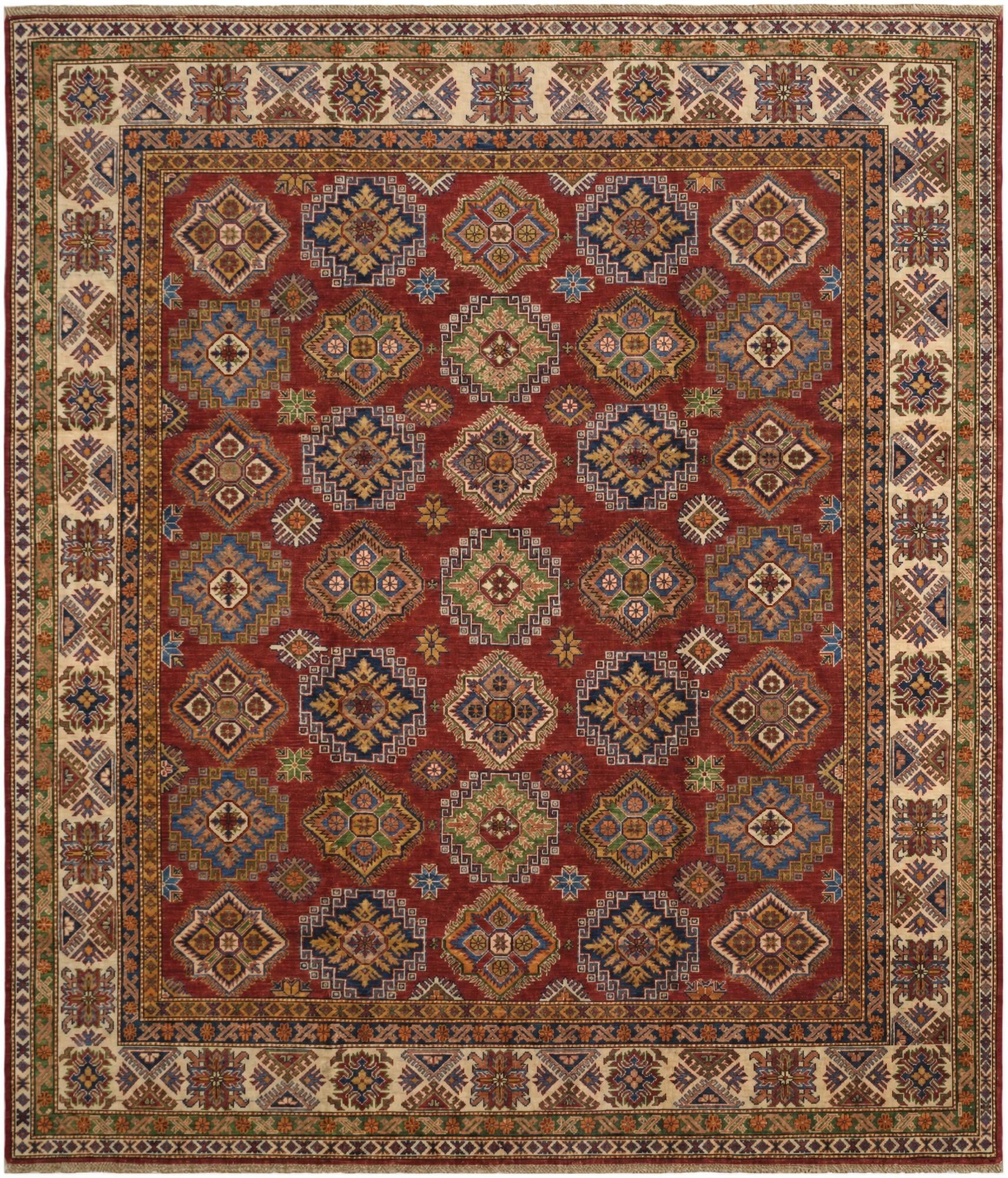 8' 2 x 9' 7 Hand Knotted Kazak Rug