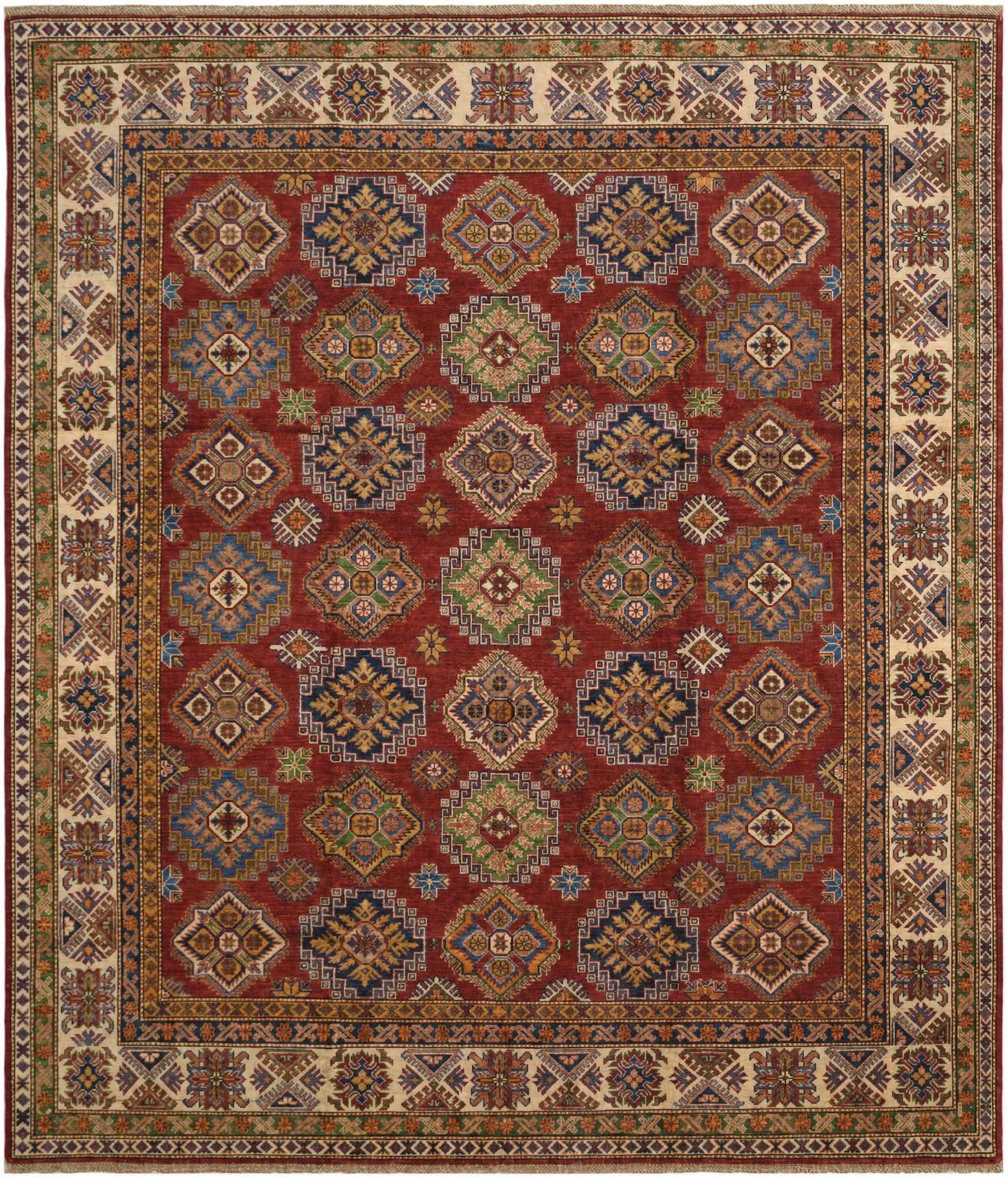 8' 2 x 9' 7 Hand Knotted Kazak Rug