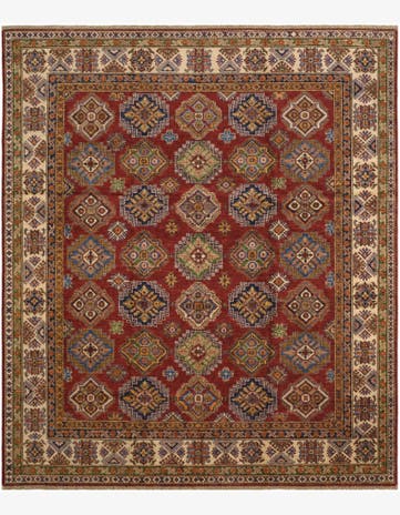 8' 2 x 9' 7 Hand Knotted Kazak Rug