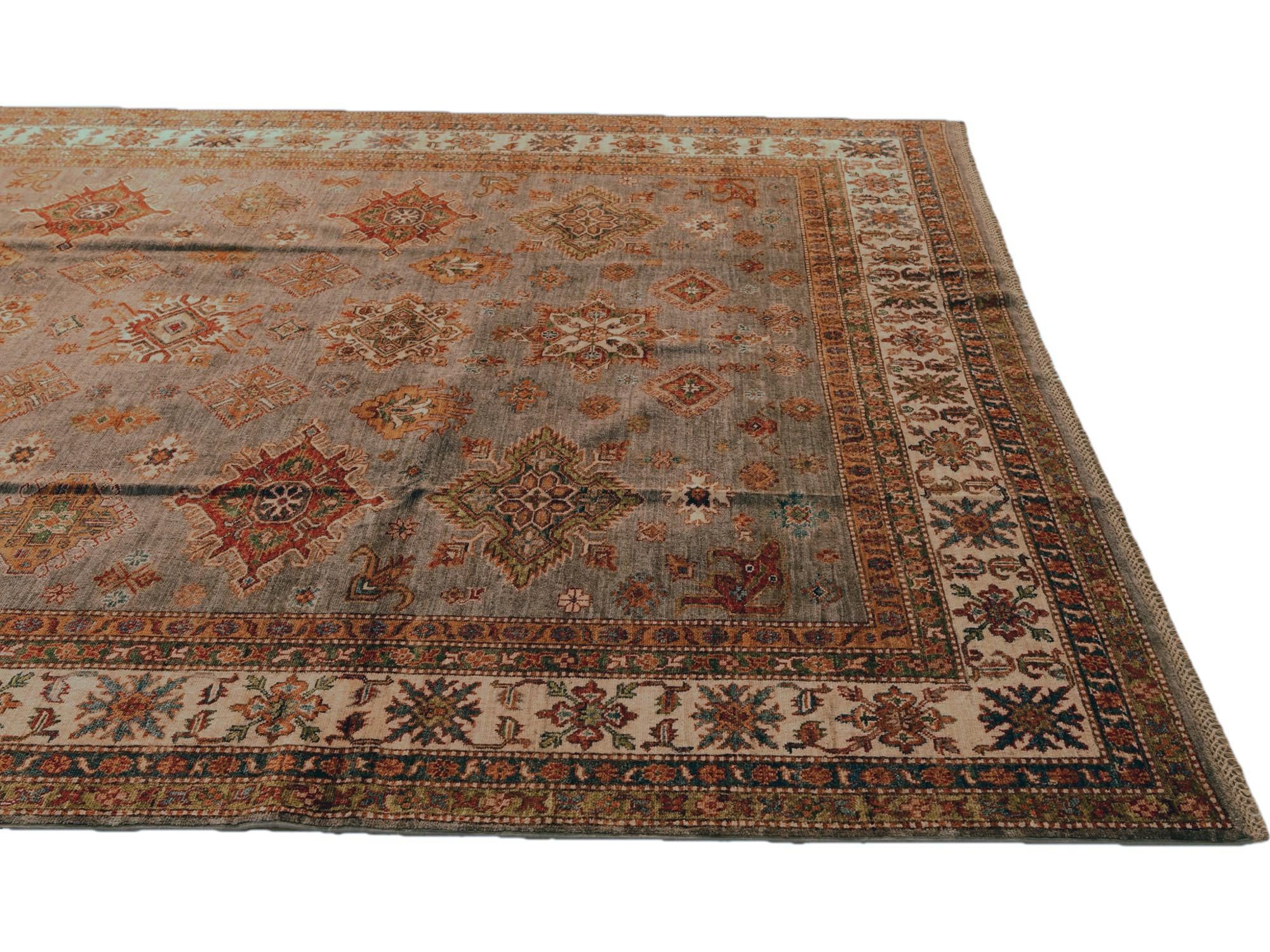 8' 1 x 9' 8 Hand Knotted Kazak Rug