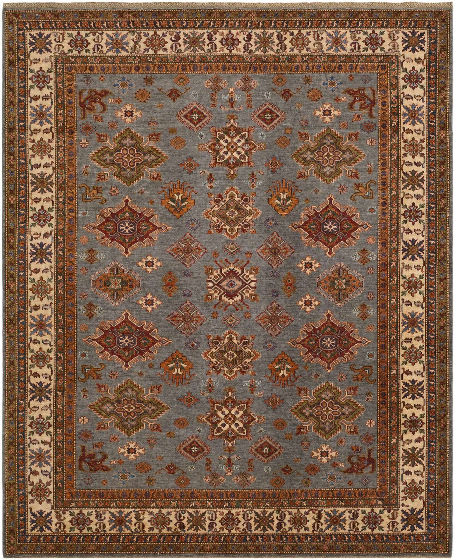 8' 1 x 9' 8 Hand Knotted Kazak Rug