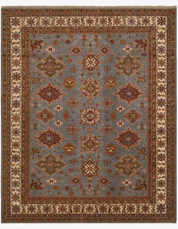 8' 1 x 9' 8 Hand Knotted Kazak Rug