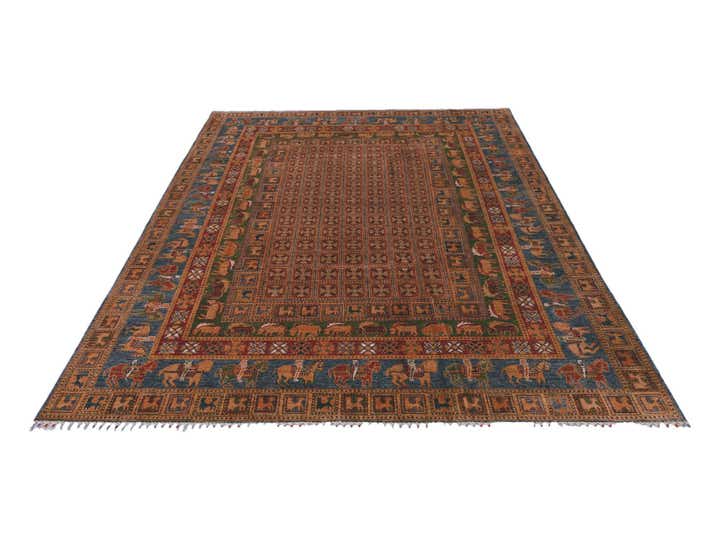 6' 11 x 10' 4 Hand Knotted Kazak Rug
