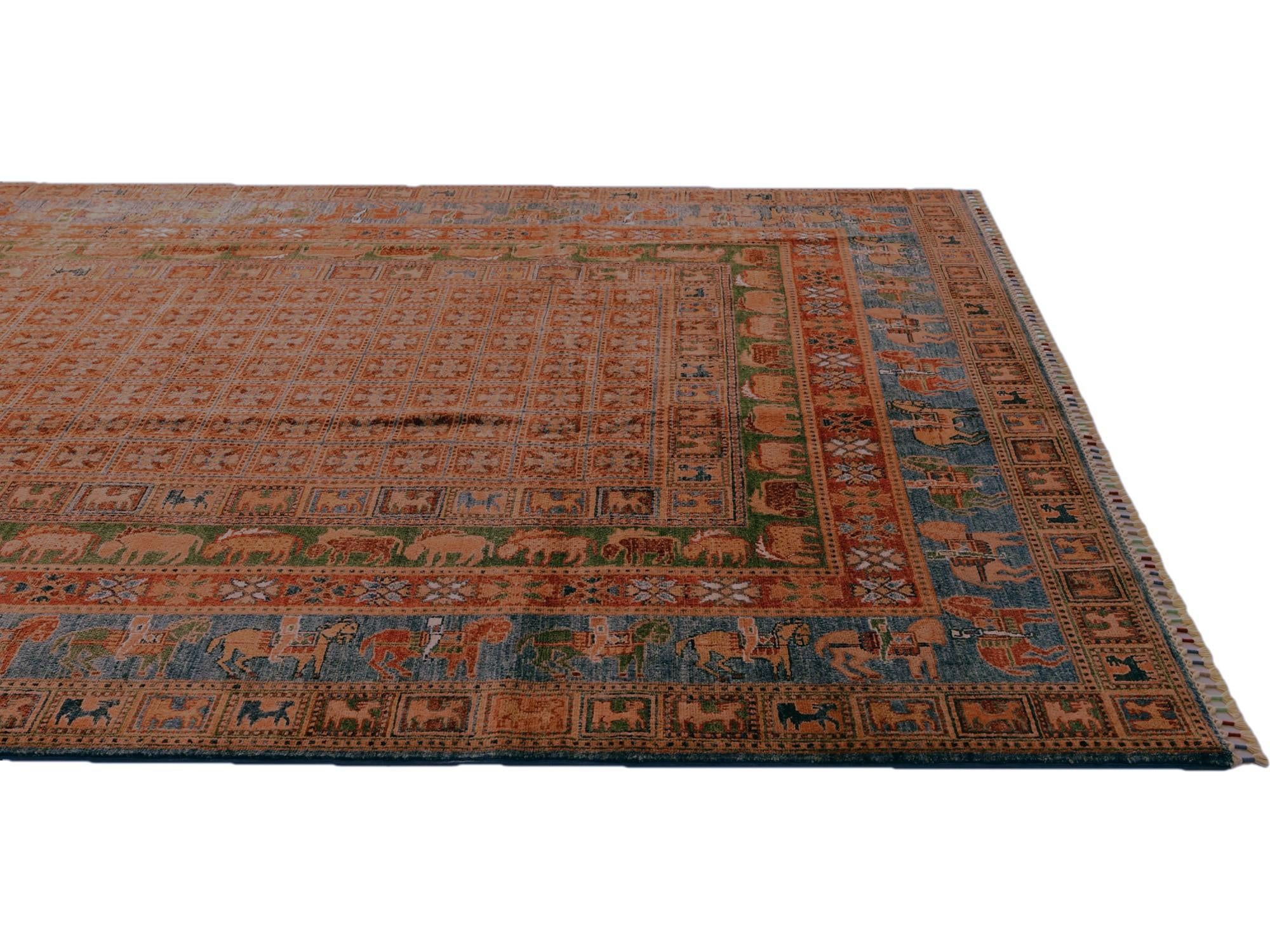6' 11 x 10' 4 Hand Knotted Kazak Rug
