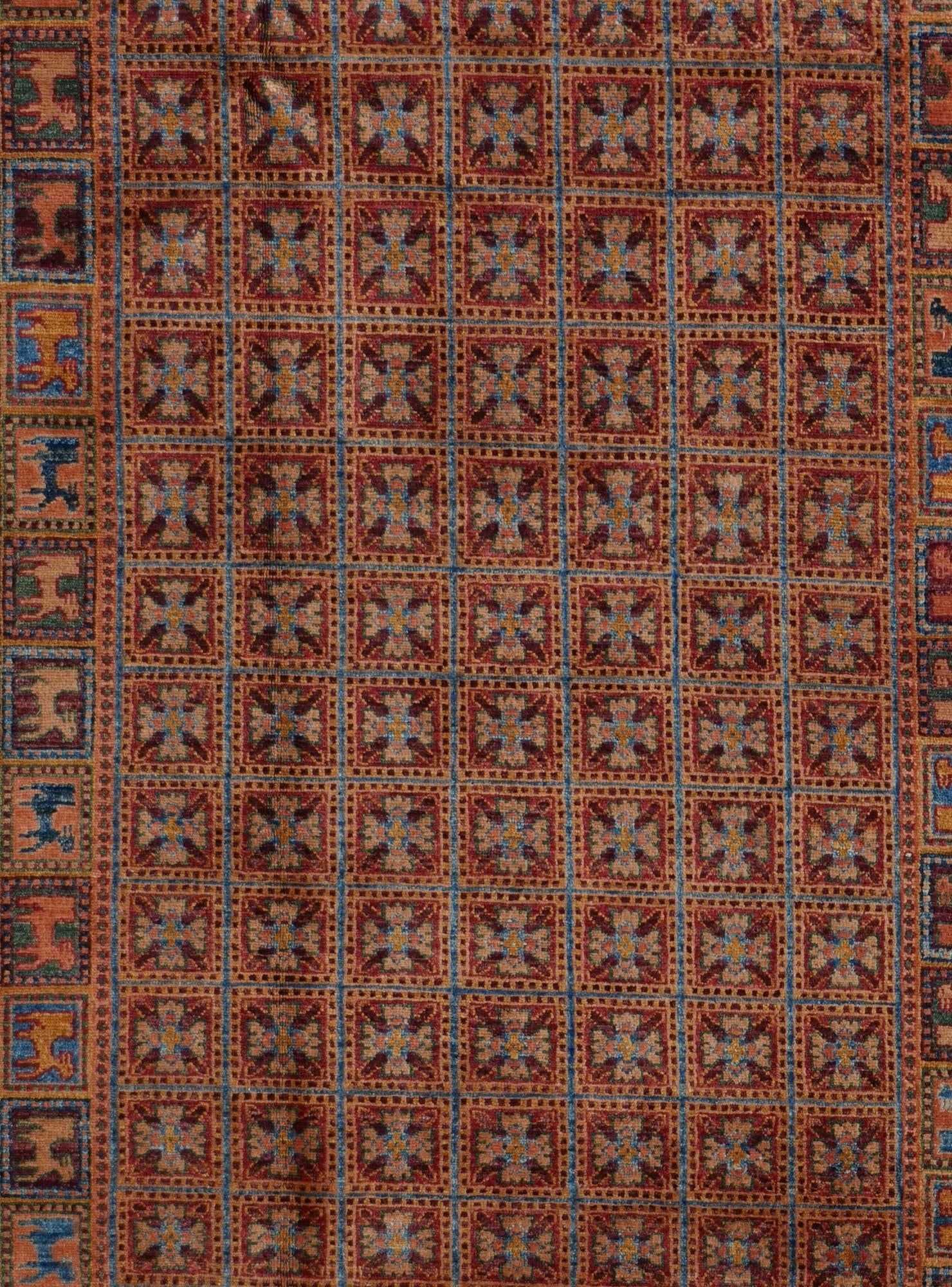 6' 11 x 10' 4 Hand Knotted Kazak Rug