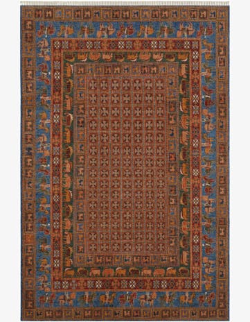 6' 11 x 10' 4 Hand Knotted Kazak Rug