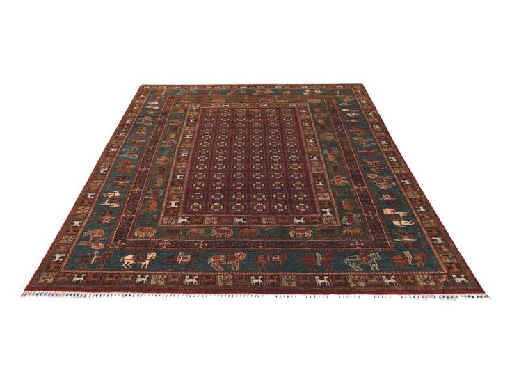 Detail image of 6' 10 x 9' 7 Hand Knotted Kazak Rug