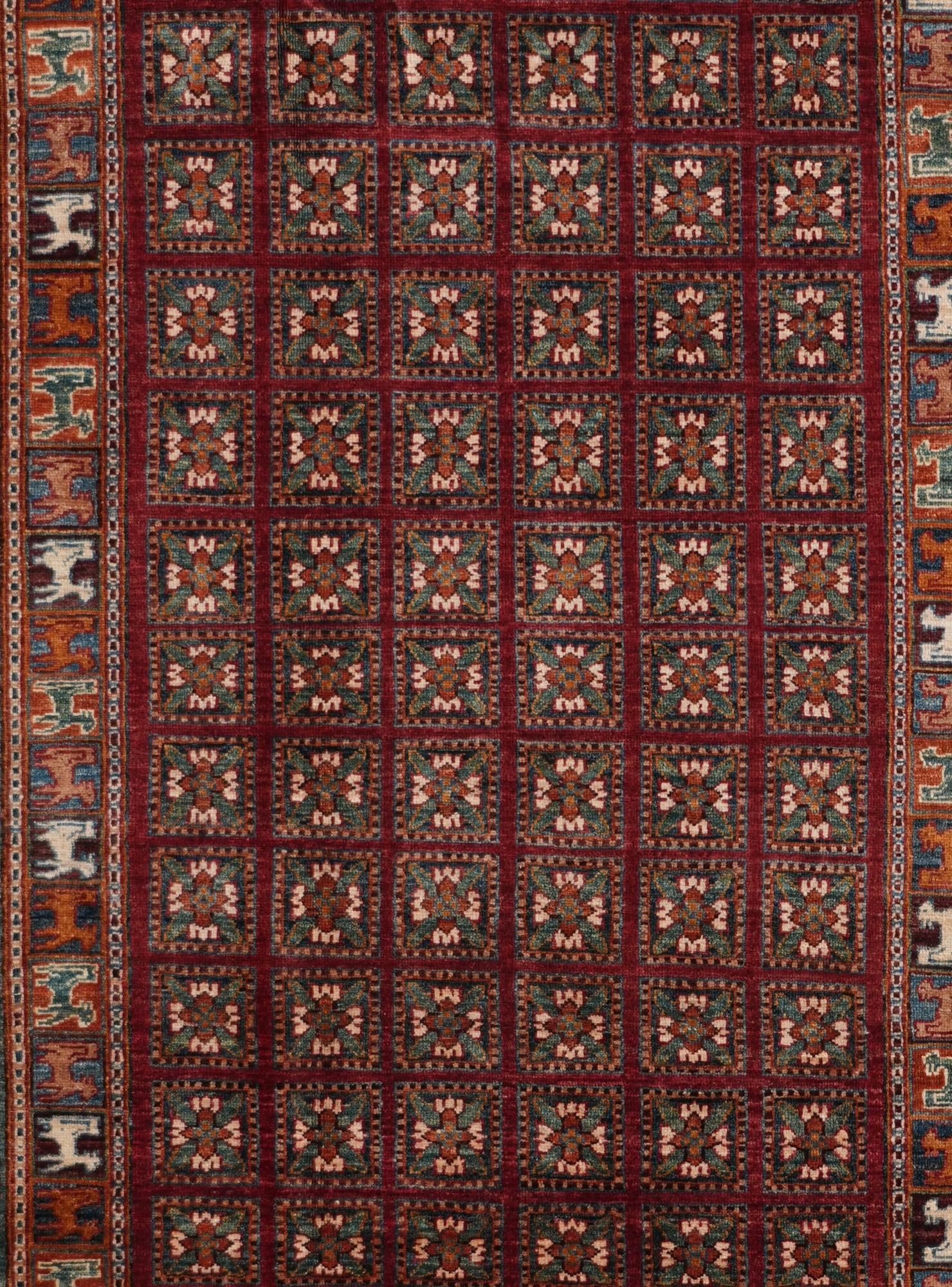 6' 10 x 9' 7 Hand Knotted Kazak Rug