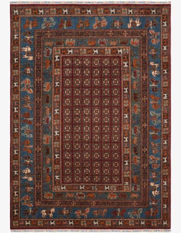 6' 10 x 9' 7 Hand Knotted Kazak Rug