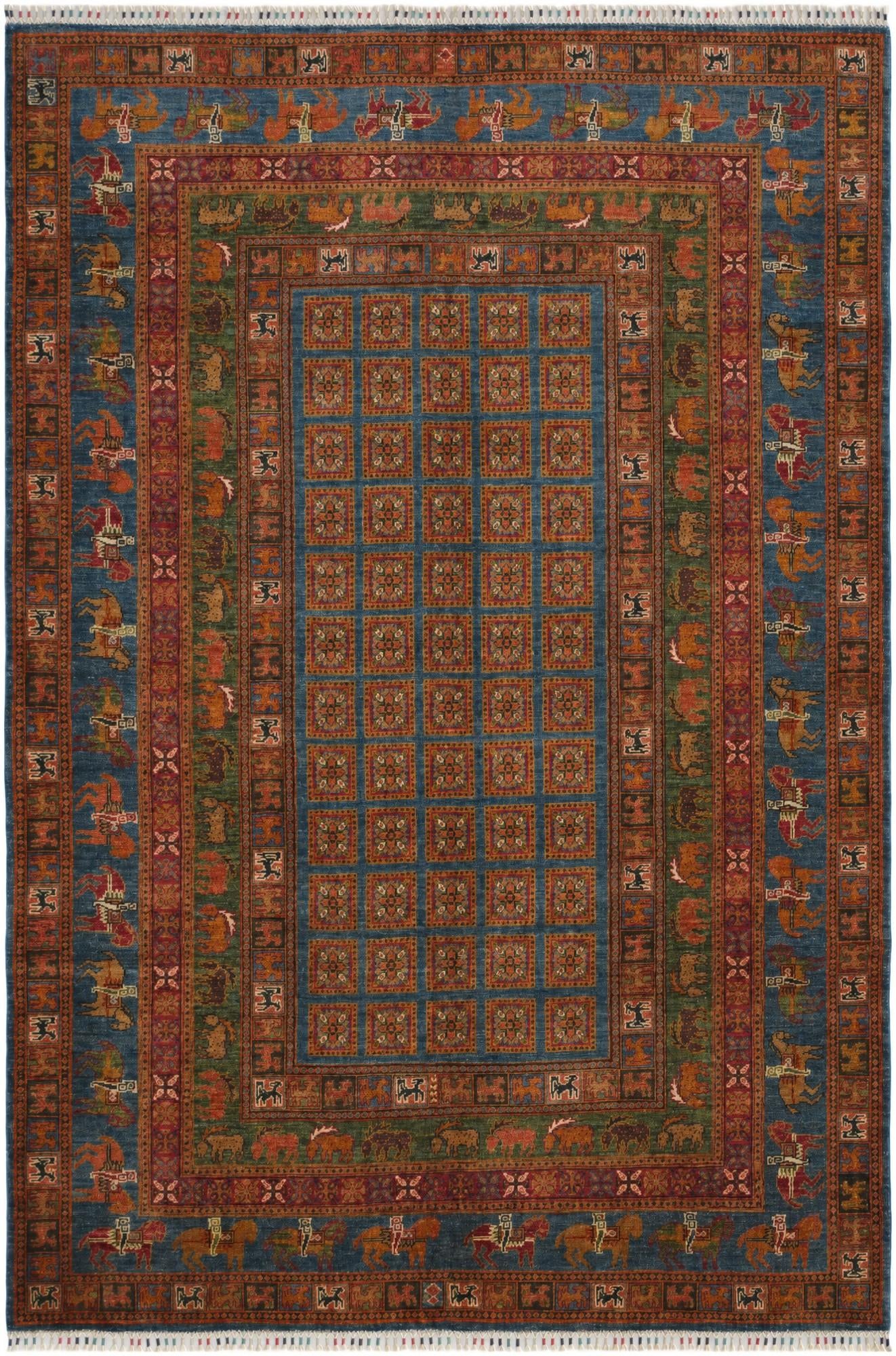5' 11 x 8' 7 Hand Knotted Kazak Rug