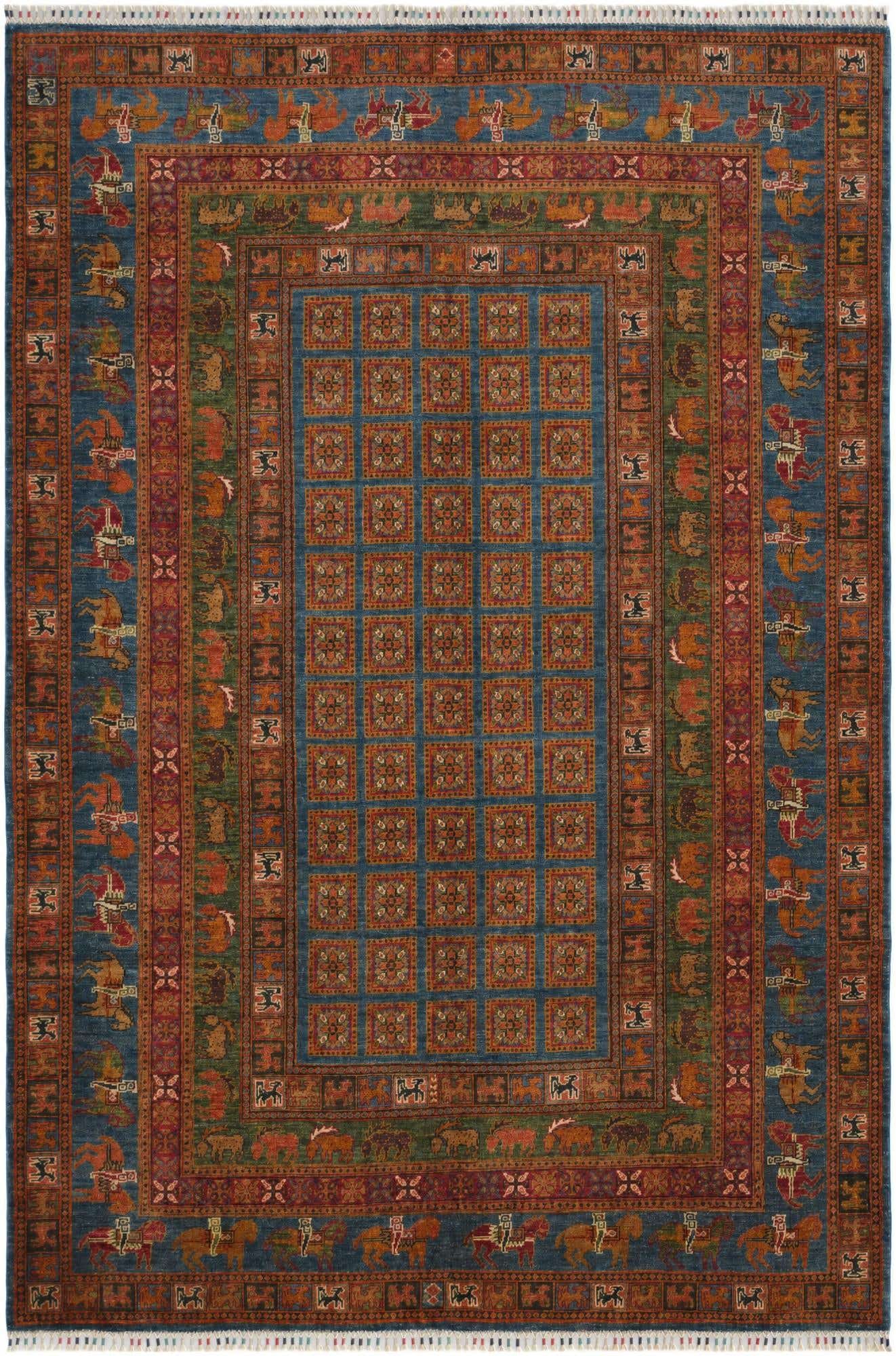 5' 11 x 8' 7 Hand Knotted Kazak Rug