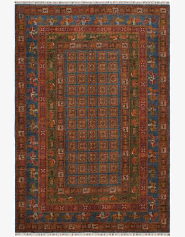 5' 11 x 8' 7 Hand Knotted Kazak Rug