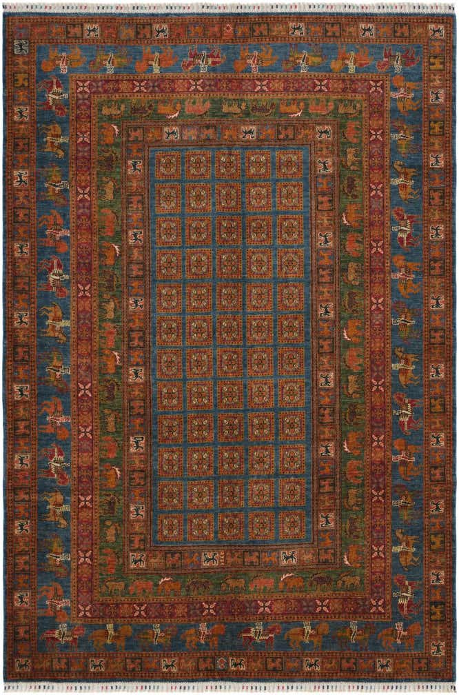 5' 11 x 8' 7 Hand Knotted Kazak Rug