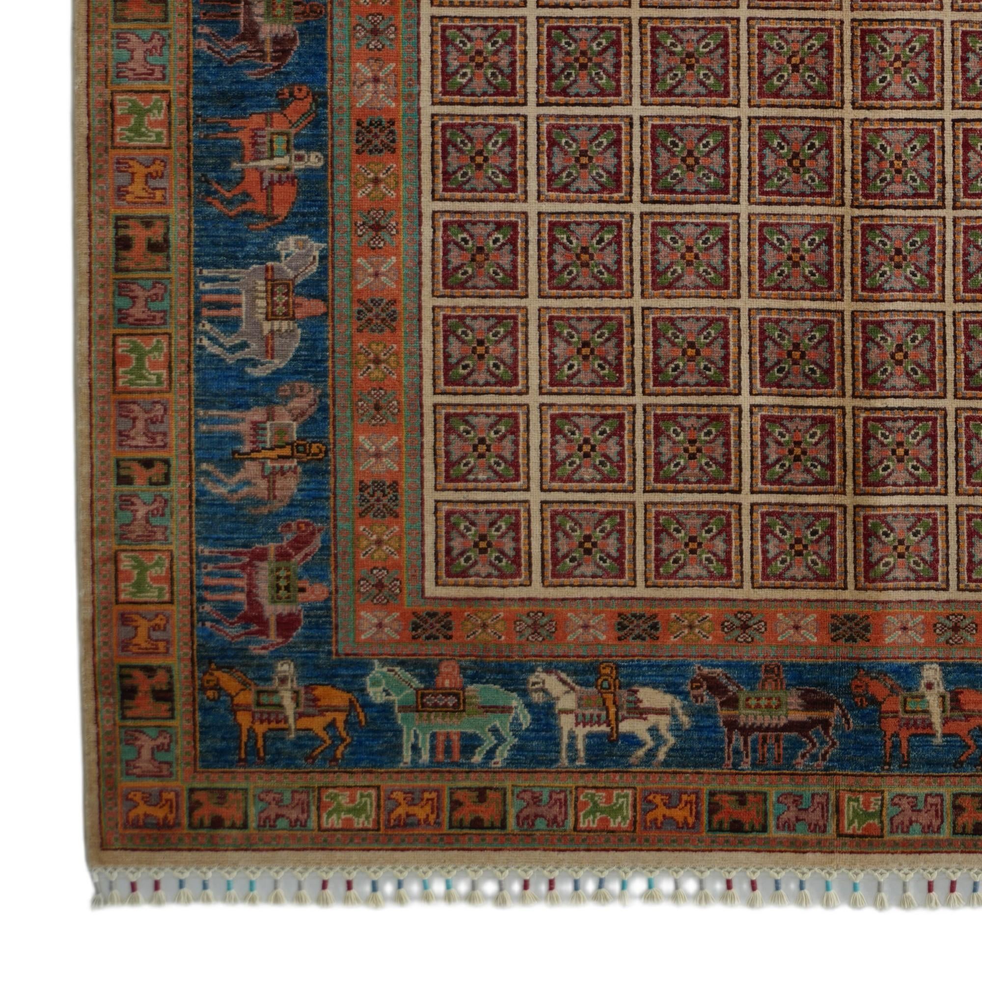 5' 10 x 7' 9 Hand Knotted Kazak Rug
