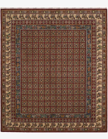 8' 3 x 9' 5 Hand Knotted Kazak Rug