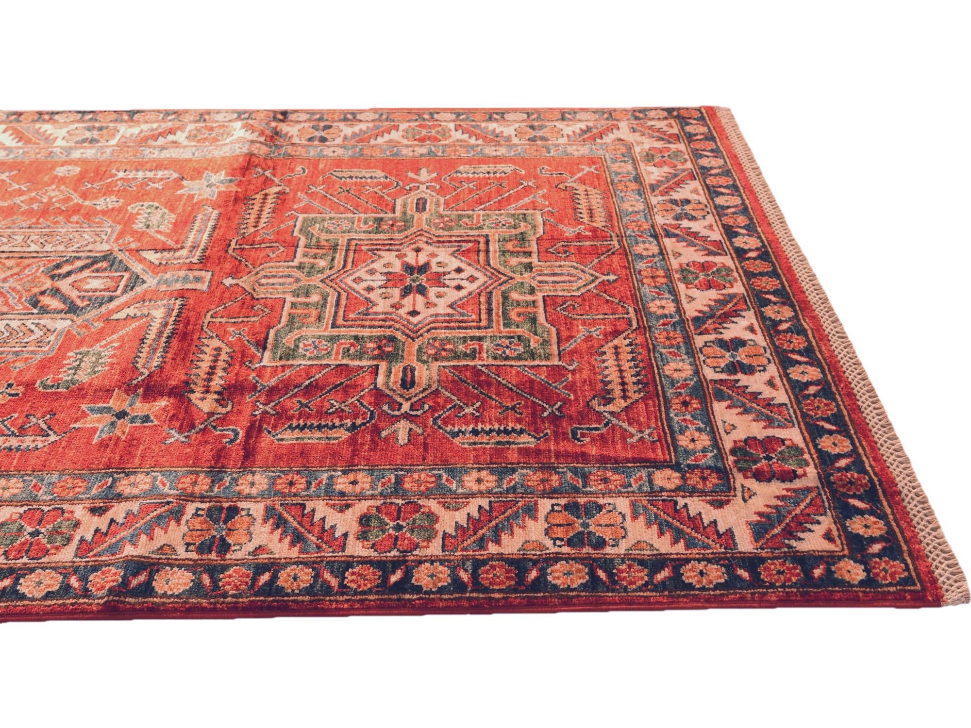3' 11 x 6' 8 Hand Knotted Kazak Rug