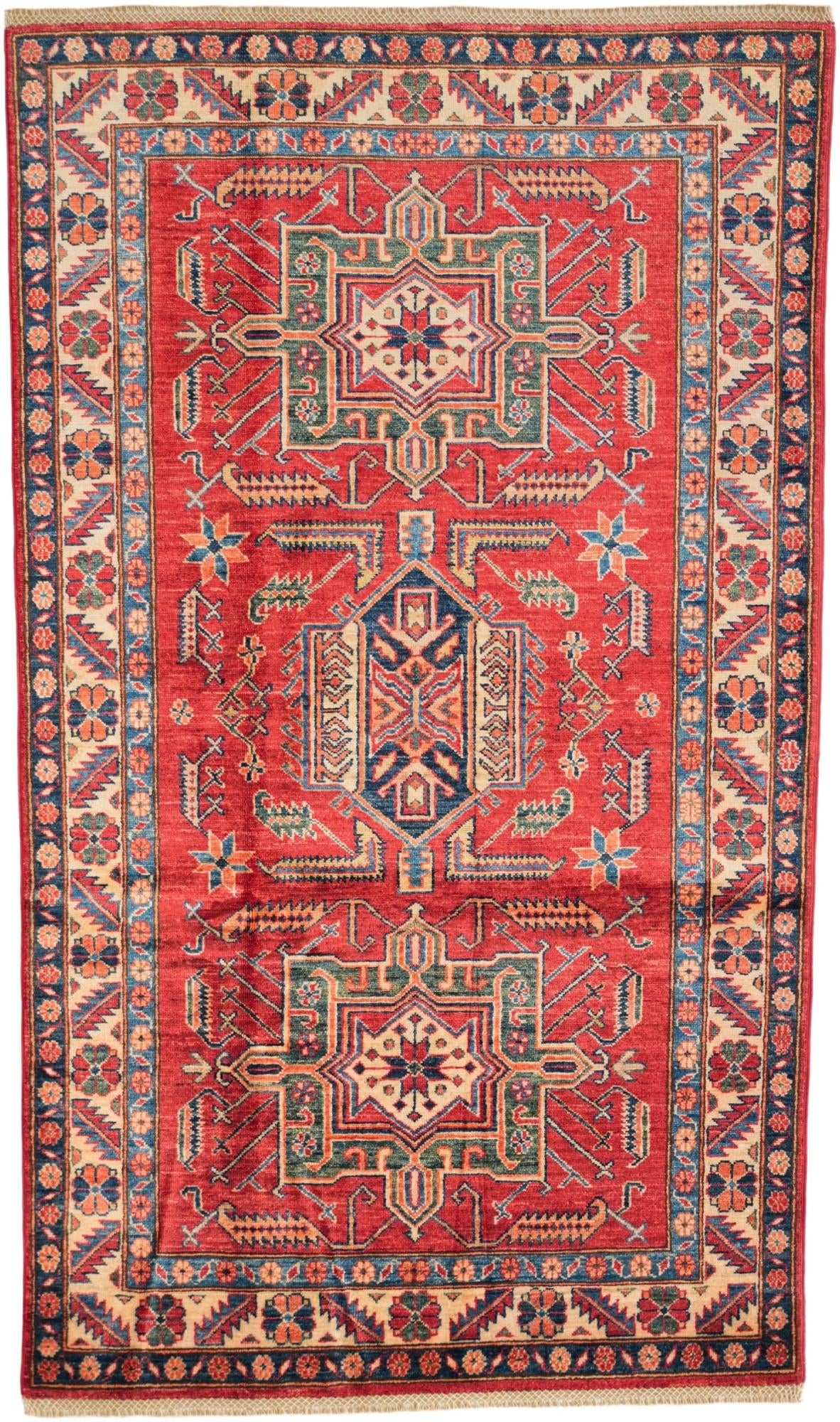 3' 11 x 6' 8 Hand Knotted Kazak Rug