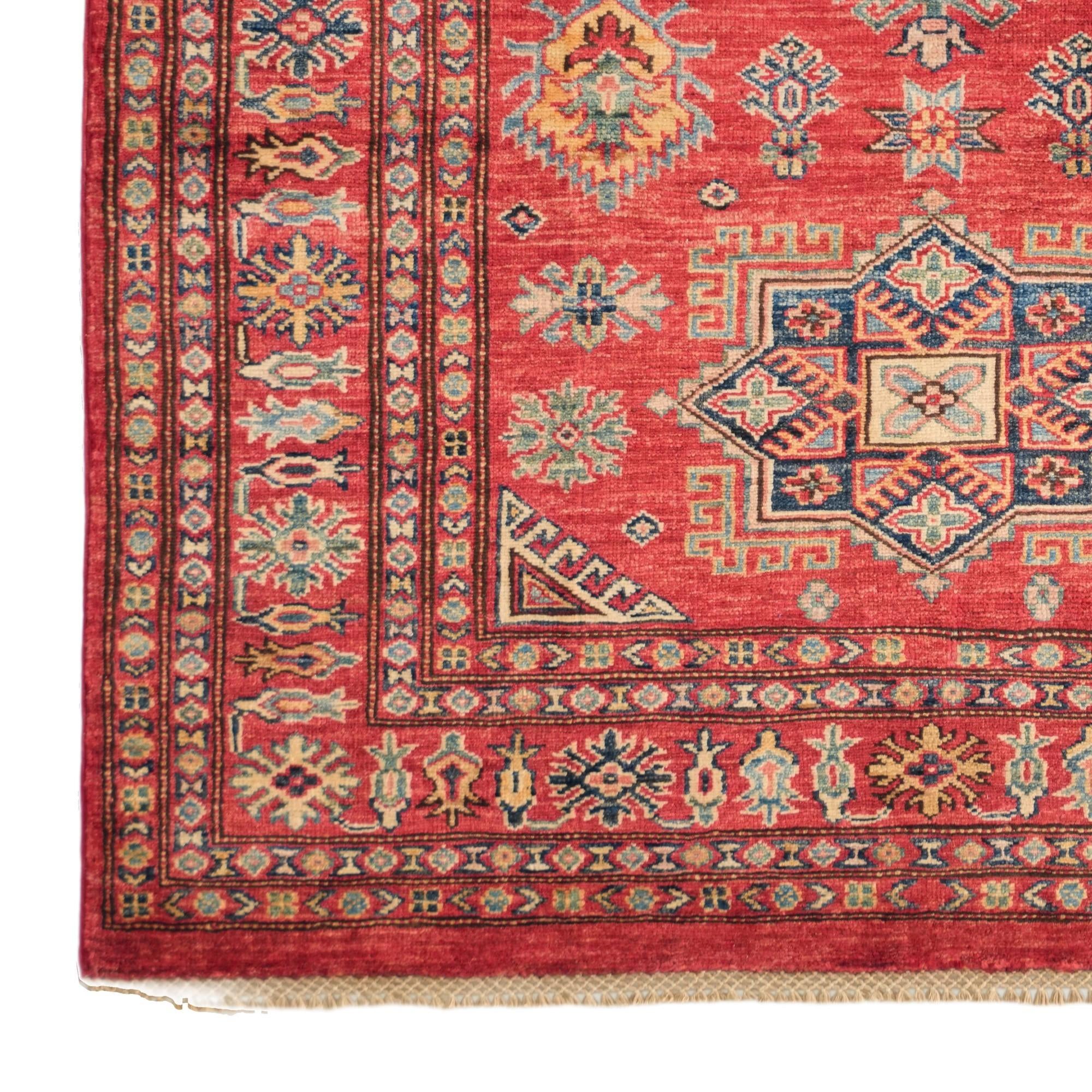 4' 1 x 6' 2 Hand Knotted Kazak Rug