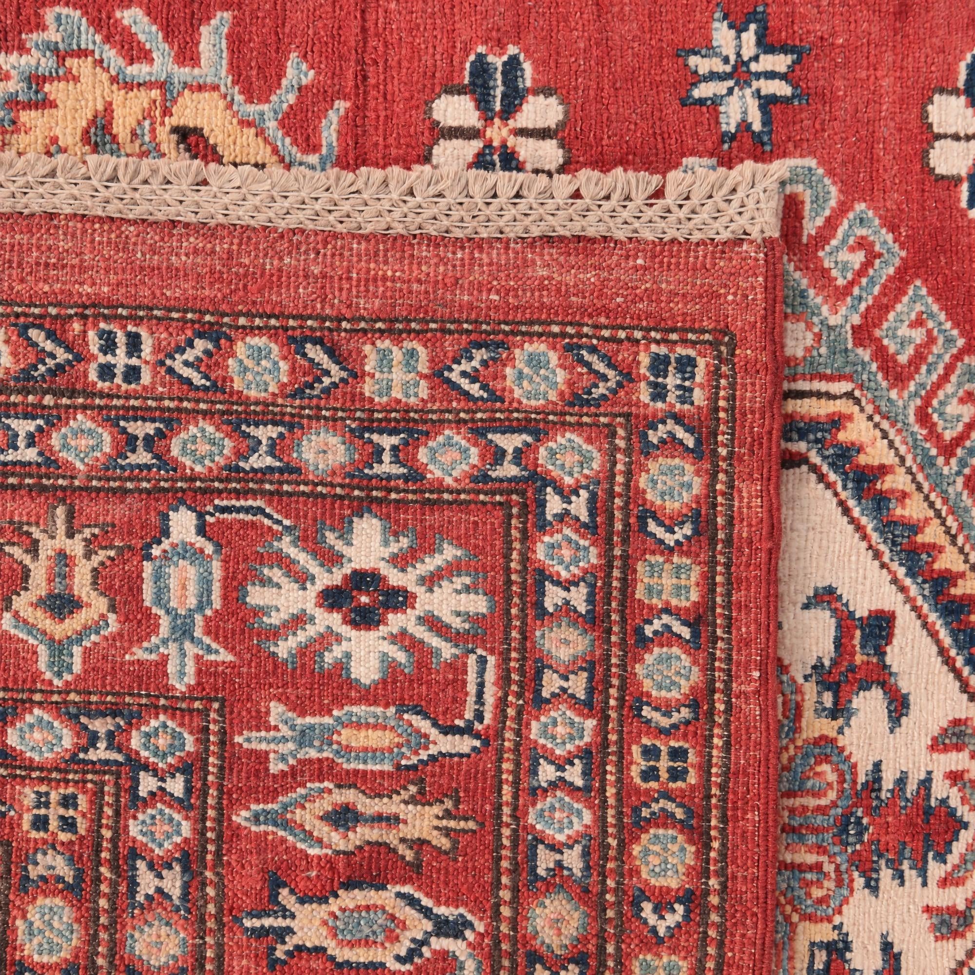 125cm x 185cm Handgeknüpft Kazak Teppich