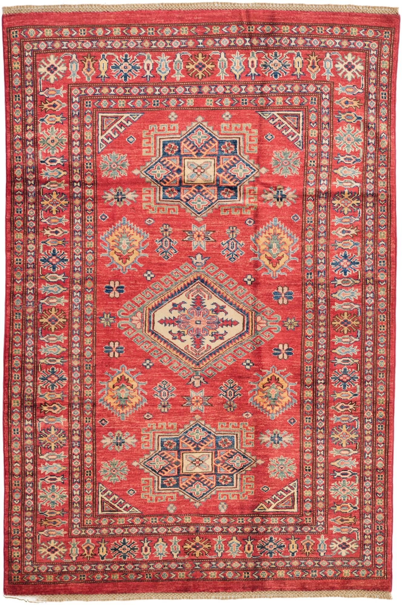 4' 1 x 6' 2 Hand Knotted Kazak Rug