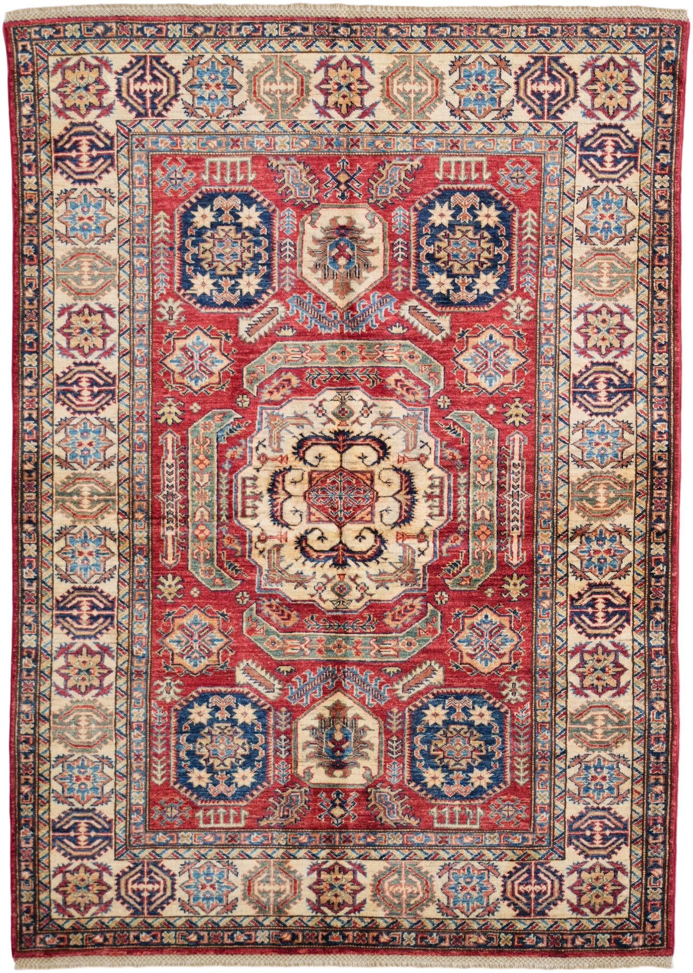 4' 11 x 6' 11 Hand Knotted Kazak Rug