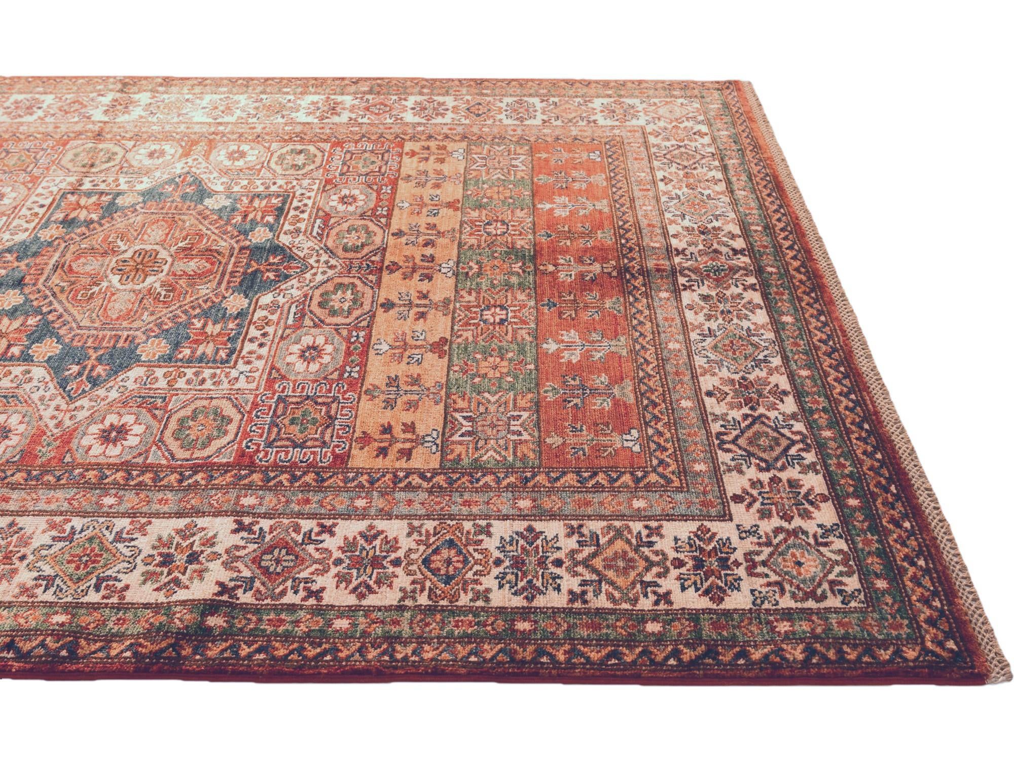 5' 3 x 6' 8 Hand Knotted Kazak Rug