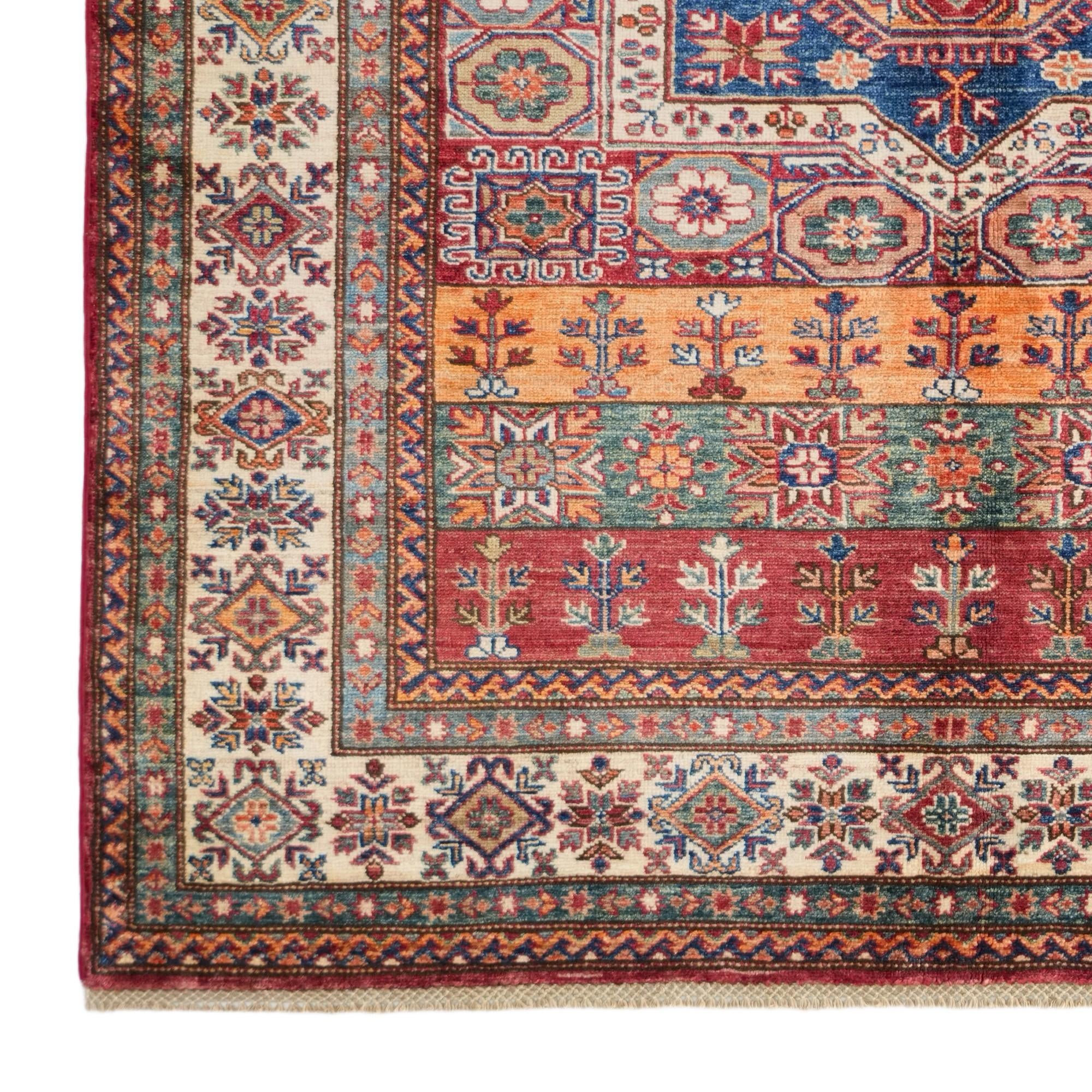 5' 3 x 6' 8 Hand Knotted Kazak Rug