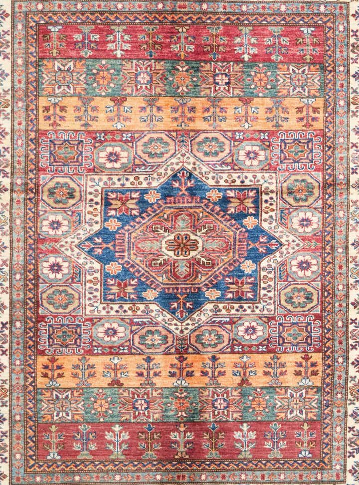 5' 3 x 6' 8 Hand Knotted Kazak Rug