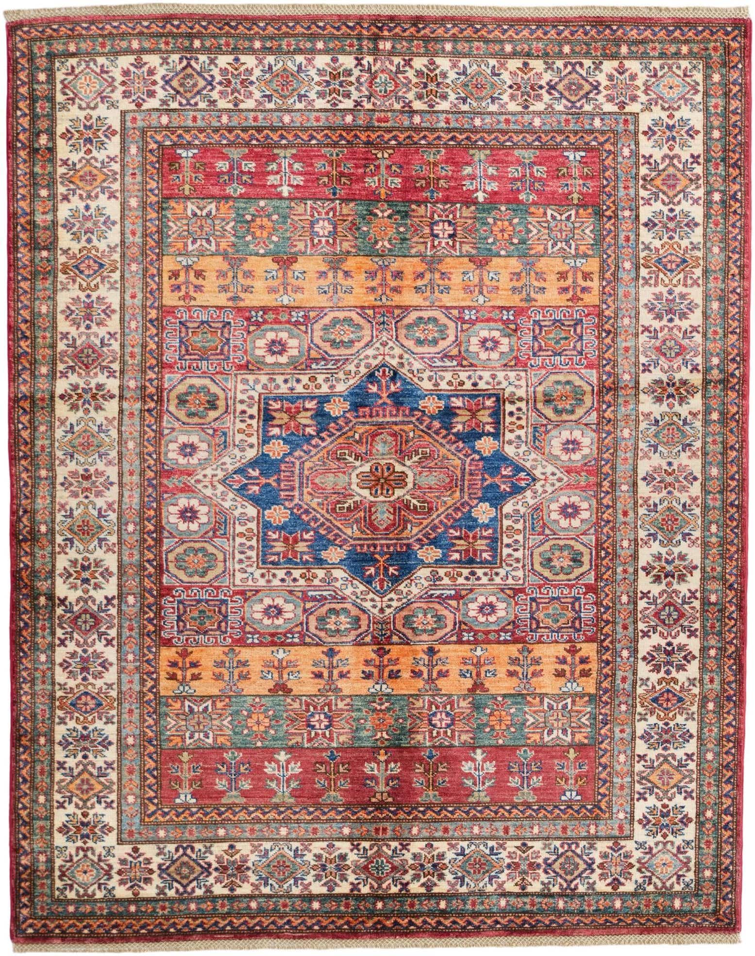 5' 3 x 6' 8 Hand Knotted Kazak Rug