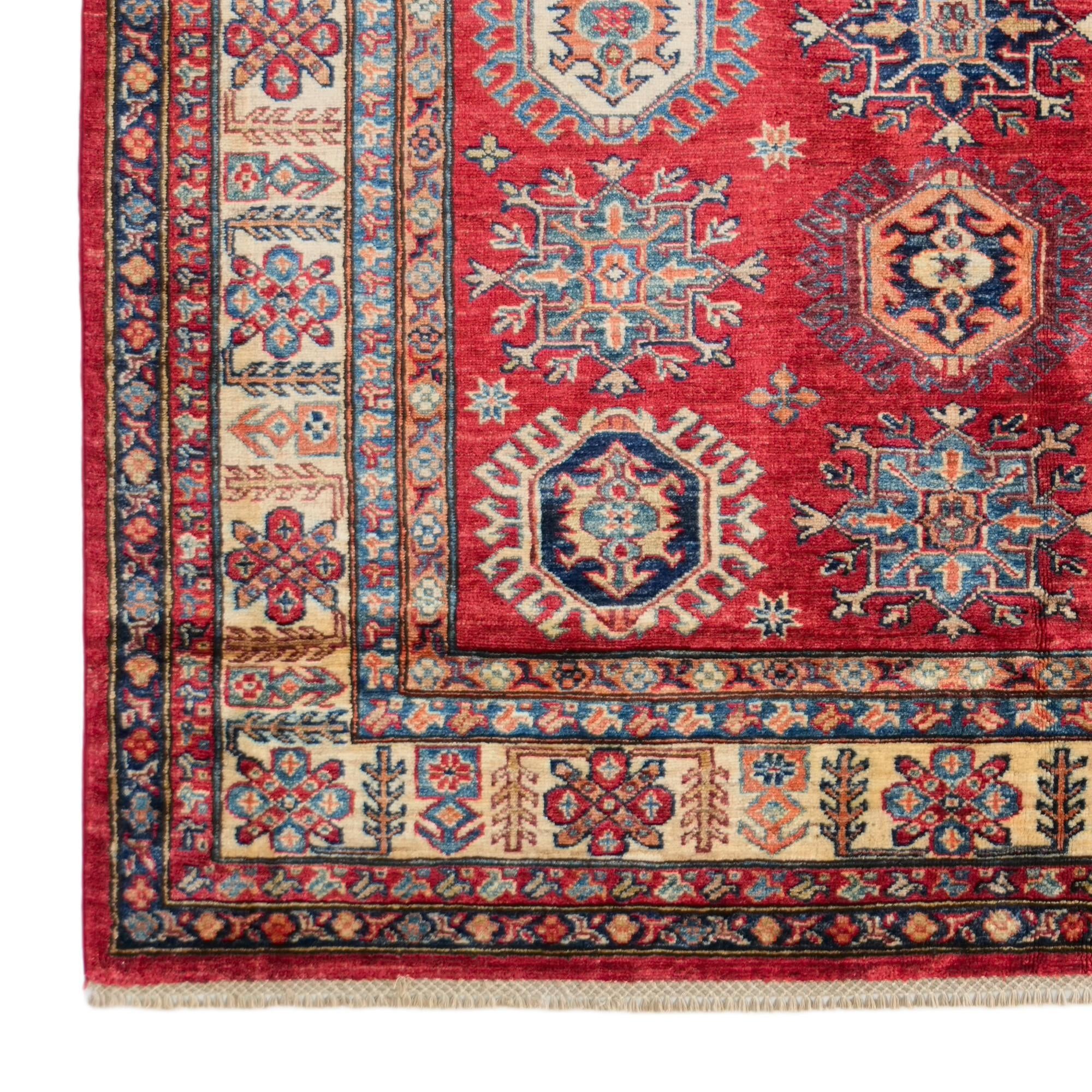 5' x 6' 10 Hand Knotted Kazak Rug