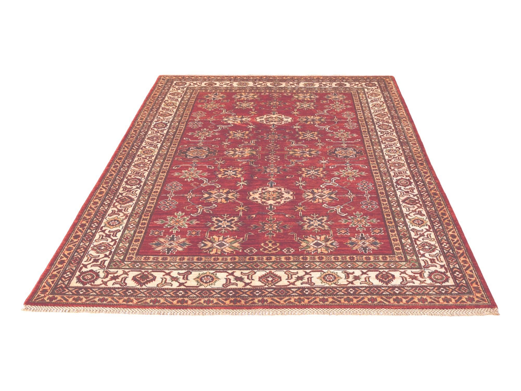 4' 11 x 6' 8 Hand Knotted Kazak Rug