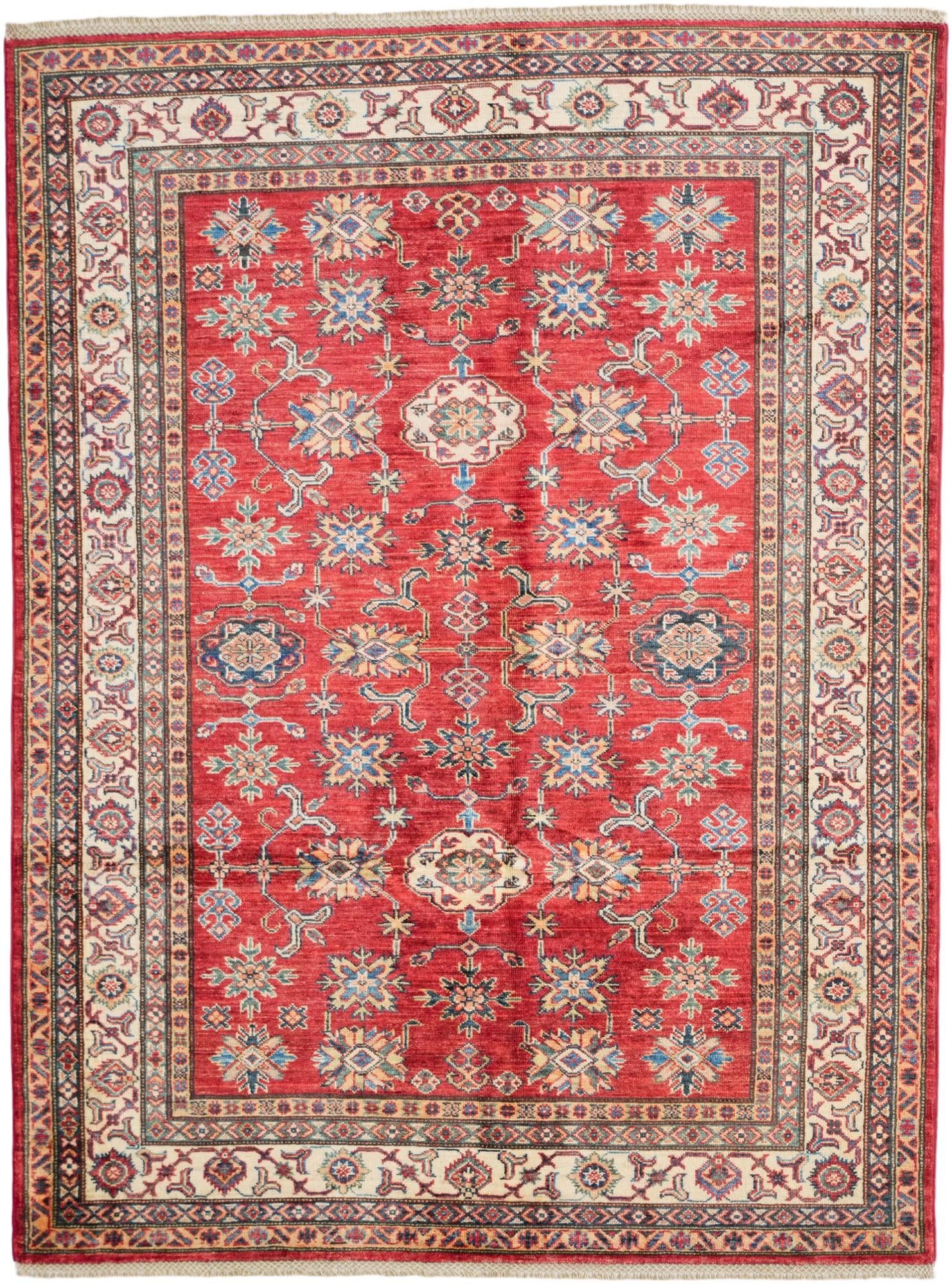4' 11 x 6' 8 Hand Knotted Kazak Rug