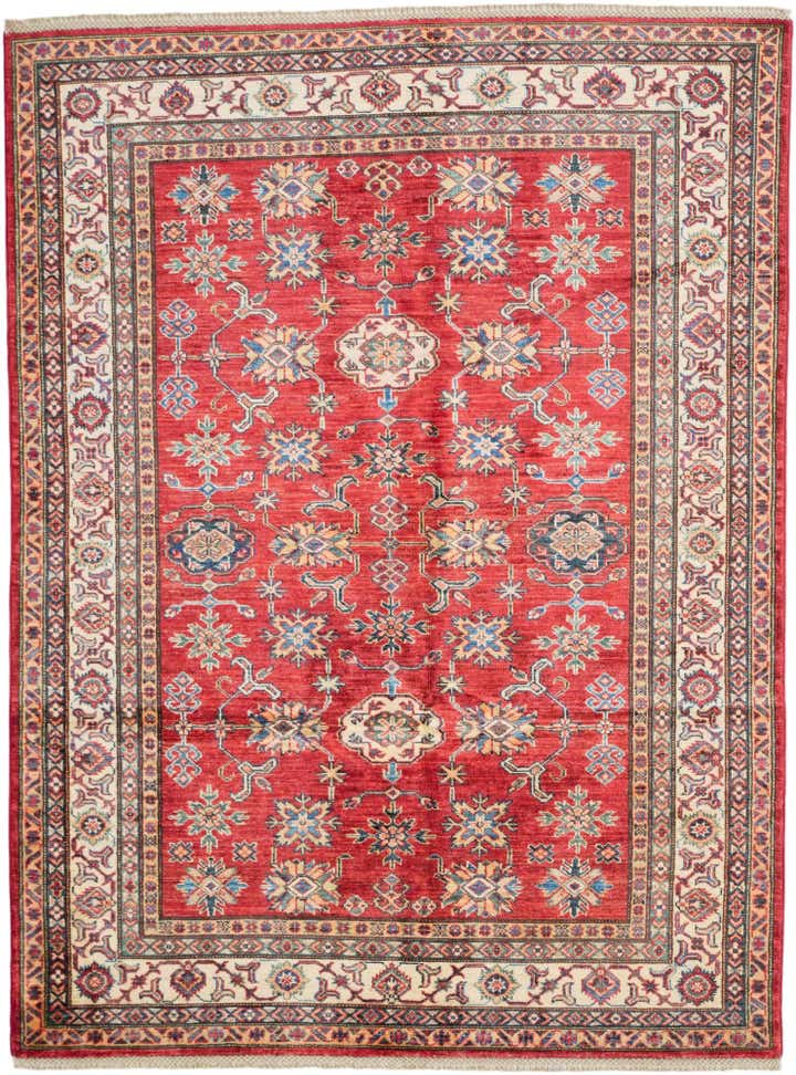 4' 11 x 6' 8 Hand Knotted Kazak Rug