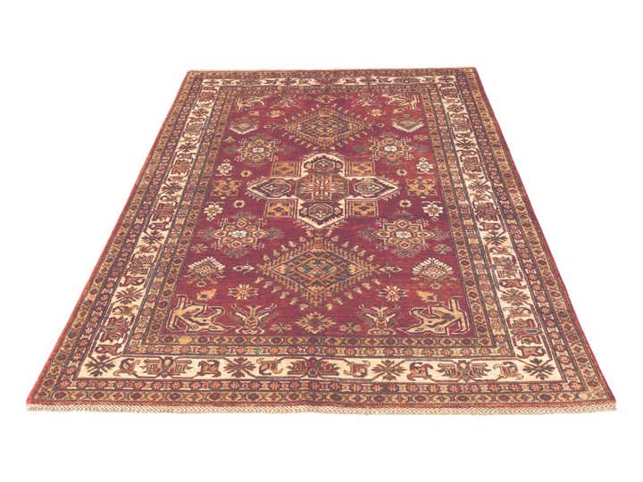 4' 11 x 7' 5 Hand Knotted Kazak Rug