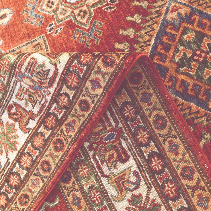 Detail image of 4' 11 x 7' 5 Hand Knotted Kazak Rug